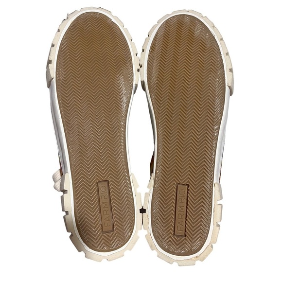 Farm Rio Black Banana Flatform Sneakers Size 8 Printed Lace Up - Picture 8 of 9